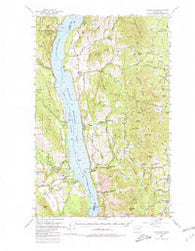 Inchelium Washington Historical topographic map, 1:62500 scale, 15 X 15 Minute, Year 1950