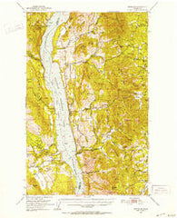 Inchelium Washington Historical topographic map, 1:62500 scale, 15 X 15 Minute, Year 1950
