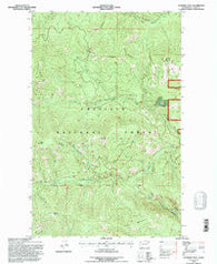 Jackknife Mtn Washington Historical topographic map, 1:24000 scale, 7.5 X 7.5 Minute, Year 1992