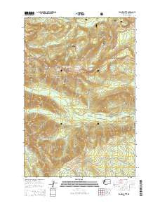 Jennies Butte Washington Current topographic map, 1:24000 scale, 7.5 X 7.5 Minute, Year 2014
