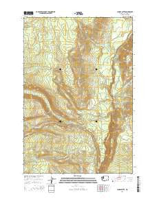 Jungle Butte Washington Current topographic map, 1:24000 scale, 7.5 X 7.5 Minute, Year 2014