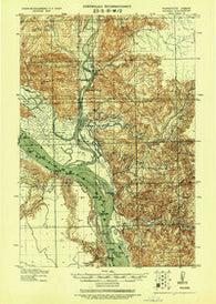 Kalama Washington Historical topographic map, 1:62500 scale, 15 X 15 Minute, Year 1921