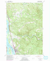 Kalama Washington Historical topographic map, 1:24000 scale, 7.5 X 7.5 Minute, Year 1953