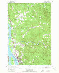 Kalama Washington Historical topographic map, 1:24000 scale, 7.5 X 7.5 Minute, Year 1953
