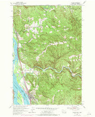 Kalama Washington Historical topographic map, 1:24000 scale, 7.5 X 7.5 Minute, Year 1953