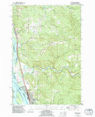 Kalama Washington Historical topographic map, 1:24000 scale, 7.5 X 7.5 Minute, Year 1990