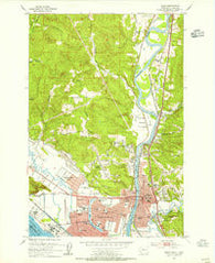 Kelso Washington Historical topographic map, 1:24000 scale, 7.5 X 7.5 Minute, Year 1953