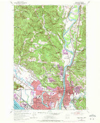 Kelso Washington Historical topographic map, 1:24000 scale, 7.5 X 7.5 Minute, Year 1953