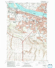 Kennewick Washington Historical topographic map, 1:24000 scale, 7.5 X 7.5 Minute, Year 1992