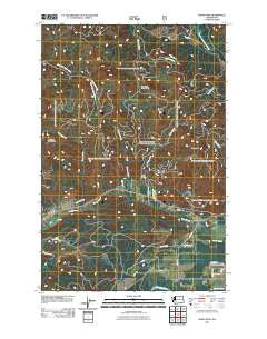 Kiona Peak Washington Historical topographic map, 1:24000 scale, 7.5 X 7.5 Minute, Year 2011