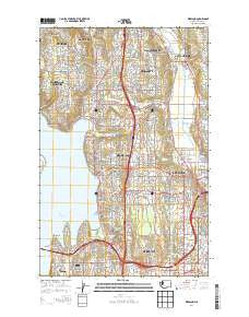 Kirkland Washington Current topographic map, 1:24000 scale, 7.5 X 7.5 Minute, Year 2014