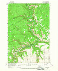 Klickitat Washington Historical topographic map, 1:62500 scale, 15 X 15 Minute, Year 1957