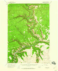 Klickitat Washington Historical topographic map, 1:62500 scale, 15 X 15 Minute, Year 1957