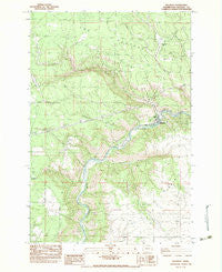 Klickitat Washington Historical topographic map, 1:24000 scale, 7.5 X 7.5 Minute, Year 1983