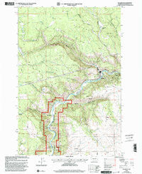 Klickitat Washington Historical topographic map, 1:24000 scale, 7.5 X 7.5 Minute, Year 2000