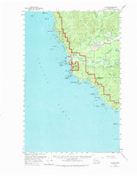 La Push Washington Historical topographic map, 1:62500 scale, 15 X 15 Minute, Year 1956
