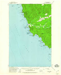 La Push Washington Historical topographic map, 1:62500 scale, 15 X 15 Minute, Year 1956
