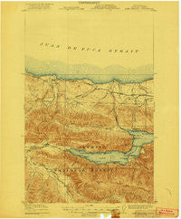 Lake Crescent Washington Historical topographic map, 1:62500 scale, 15 X 15 Minute, Year 1922
