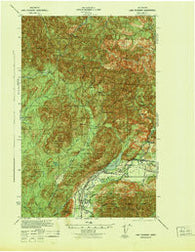 Lake Pleasant Washington Historical topographic map, 1:62500 scale, 15 X 15 Minute, Year 1942