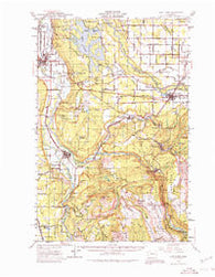 Lake Tapps Washington Historical topographic map, 1:62500 scale, 15 X 15 Minute, Year 1942