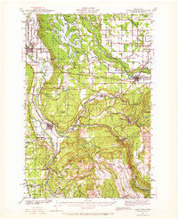 Lake Tapps Washington Historical topographic map, 1:62500 scale, 15 X 15 Minute, Year 1942