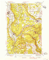 Lake Tapps Washington Historical topographic map, 1:62500 scale, 15 X 15 Minute, Year 1944