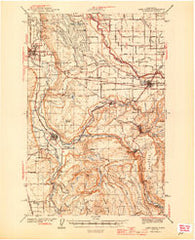 Lake Tapps Washington Historical topographic map, 1:62500 scale, 15 X 15 Minute, Year 1944