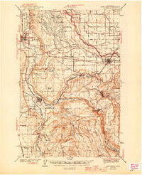 Lake Tapps Washington Historical topographic map, 1:62500 scale, 15 X 15 Minute, Year 1944