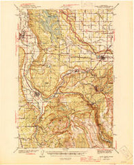 Lake Tapps Washington Historical topographic map, 1:62500 scale, 15 X 15 Minute, Year 1944