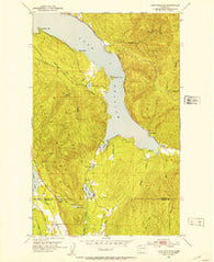 Lake Whatcom Washington Historical topographic map, 1:24000 scale, 7.5 X 7.5 Minute, Year 1952