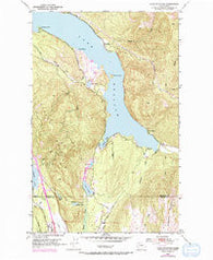 Lake Whatcom Washington Historical topographic map, 1:24000 scale, 7.5 X 7.5 Minute, Year 1952