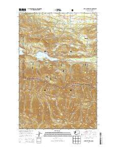 Lake Sutherland Washington Current topographic map, 1:24000 scale, 7.5 X 7.5 Minute, Year 2014