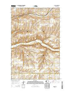 Lamona Washington Current topographic map, 1:24000 scale, 7.5 X 7.5 Minute, Year 2013