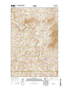 Latah Washington Current topographic map, 1:24000 scale, 7.5 X 7.5 Minute, Year 2014