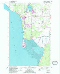 Lummi Bay Washington Historical topographic map, 1:24000 scale, 7.5 X 7.5 Minute, Year 1952