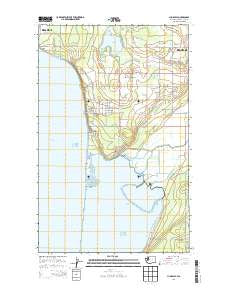 Lummi Bay Washington Current topographic map, 1:24000 scale, 7.5 X 7.5 Minute, Year 2014