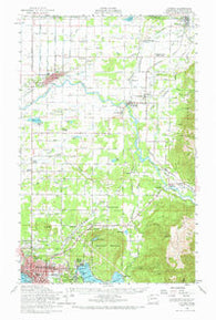 Lynden Washington Historical topographic map, 1:62500 scale, 15 X 15 Minute, Year 1954
