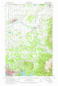Lynden Washington Historical topographic map, 1:62500 scale, 15 X 15 Minute, Year 1954