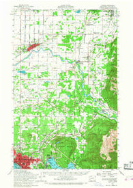 Lynden Washington Historical topographic map, 1:62500 scale, 15 X 15 Minute, Year 1954