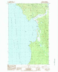Makah Bay Washington Historical topographic map, 1:24000 scale, 7.5 X 7.5 Minute, Year 1984