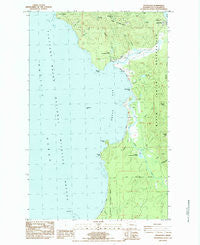 Makah Bay Washington Historical topographic map, 1:24000 scale, 7.5 X 7.5 Minute, Year 1984