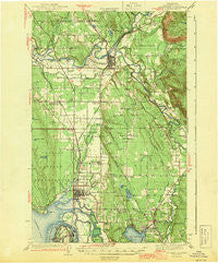 Marysville Washington Historical topographic map, 1:62500 scale, 15 X 15 Minute, Year 1943