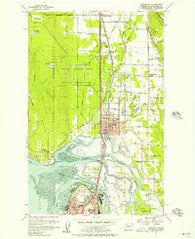 Marysville Washington Historical topographic map, 1:24000 scale, 7.5 X 7.5 Minute, Year 1956