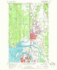 Marysville Washington Historical topographic map, 1:24000 scale, 7.5 X 7.5 Minute, Year 1956
