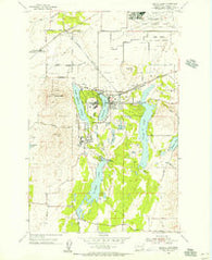 Medical Lake Washington Historical topographic map, 1:24000 scale, 7.5 X 7.5 Minute, Year 1954