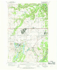 Medical Lake Washington Historical topographic map, 1:62500 scale, 15 X 15 Minute, Year 1954