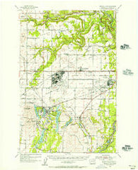 Medical Lake Washington Historical topographic map, 1:62500 scale, 15 X 15 Minute, Year 1954
