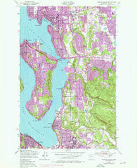 Mercer Island Washington Historical topographic map, 1:24000 scale, 7.5 X 7.5 Minute, Year 1950