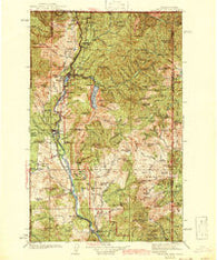 Metaline Washington Historical topographic map, 1:125000 scale, 30 X 30 Minute, Year 1942