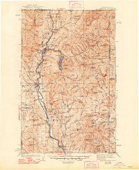 Metaline Washington Historical topographic map, 1:125000 scale, 30 X 30 Minute, Year 1942